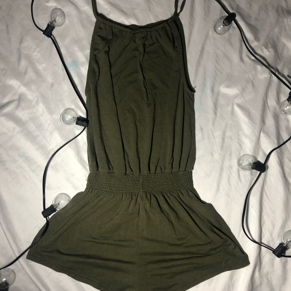 Green summer romper